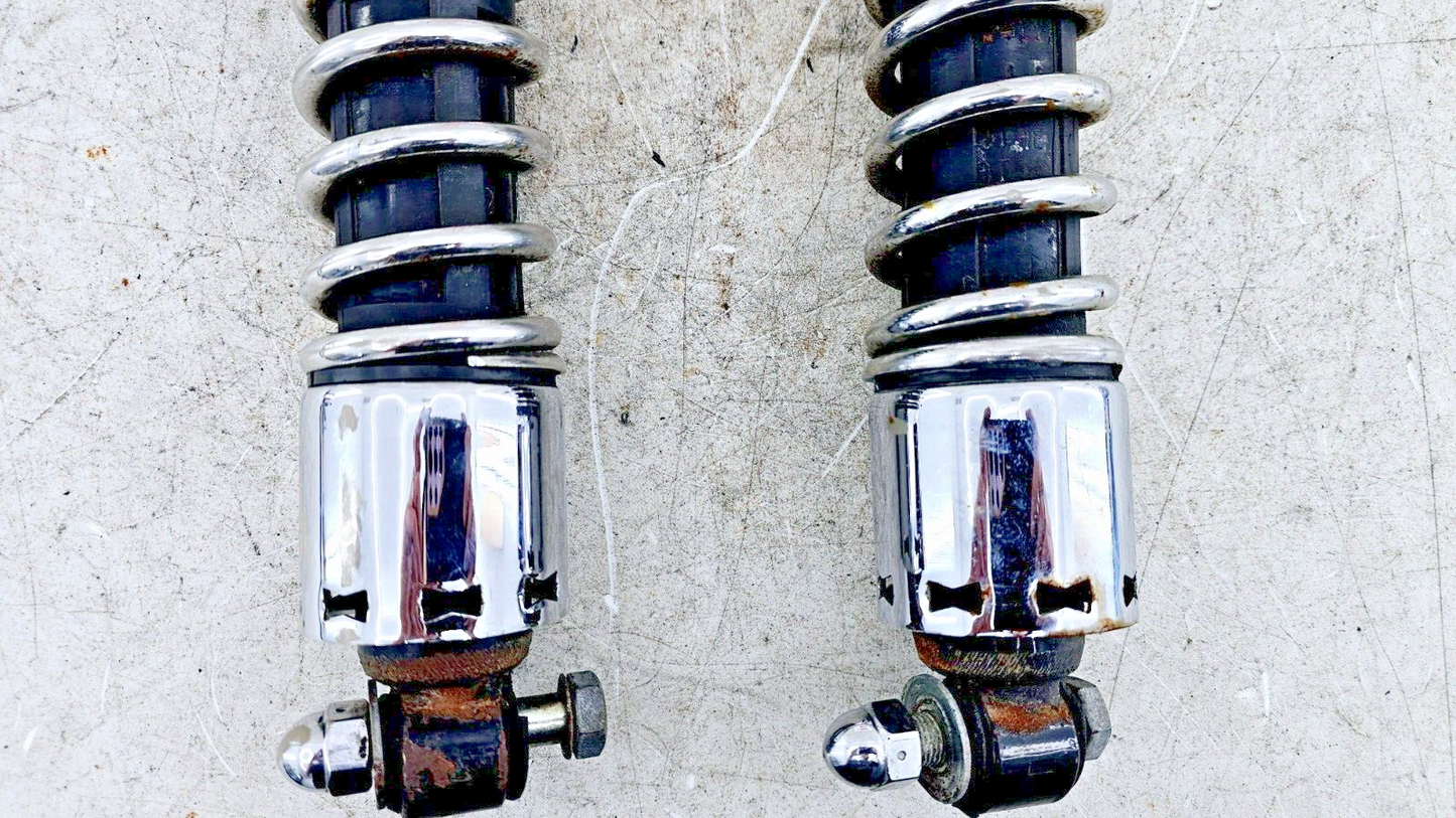 1995 HARLEY DYNA CONVERTIBLE Chrome Rear Shocks Suspension OEM