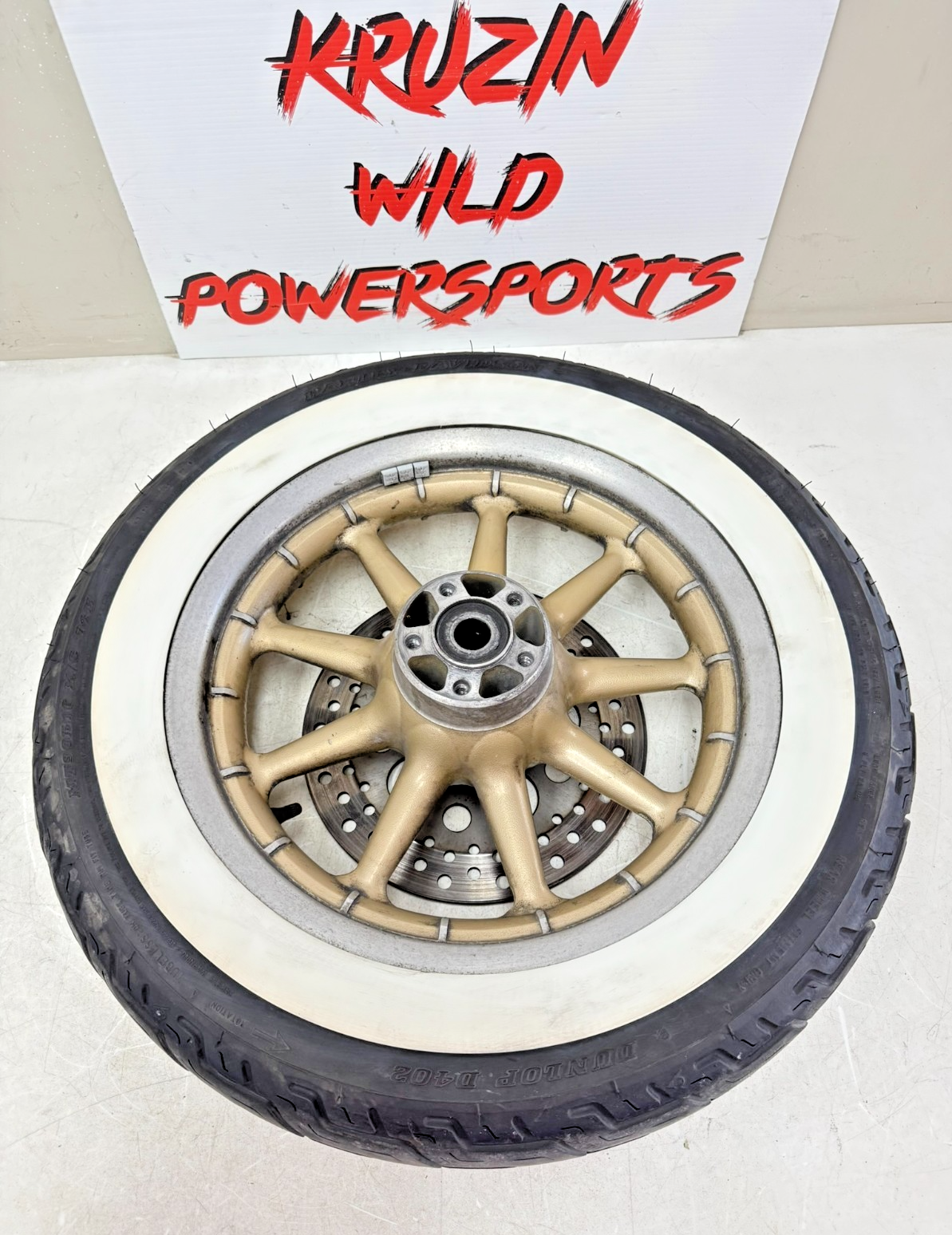 2003 HARLEY ELECTRA GLIDE 16" Rear Wheel Rim Tire Gold 100th Anniversary 9 Spoke