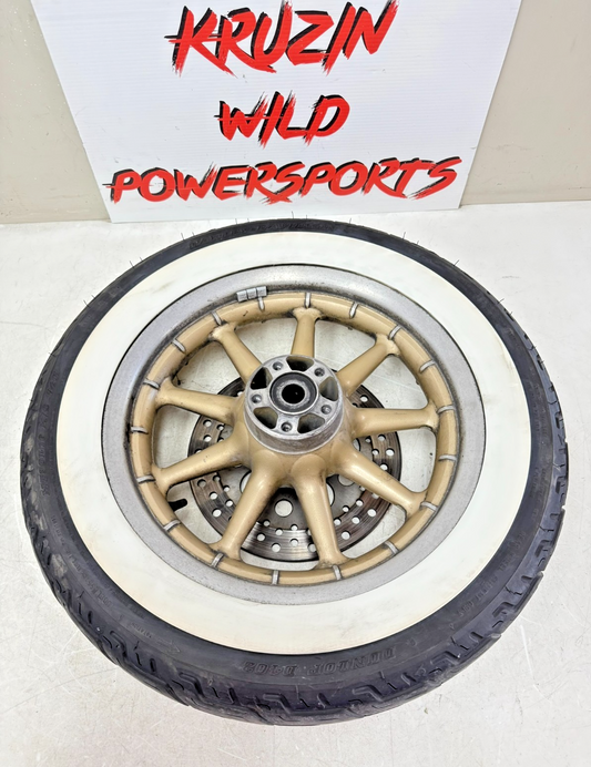 2003 HARLEY ELECTRA GLIDE 16" Rear Wheel Rim Tire Gold 100th Anniversary 9 Spoke