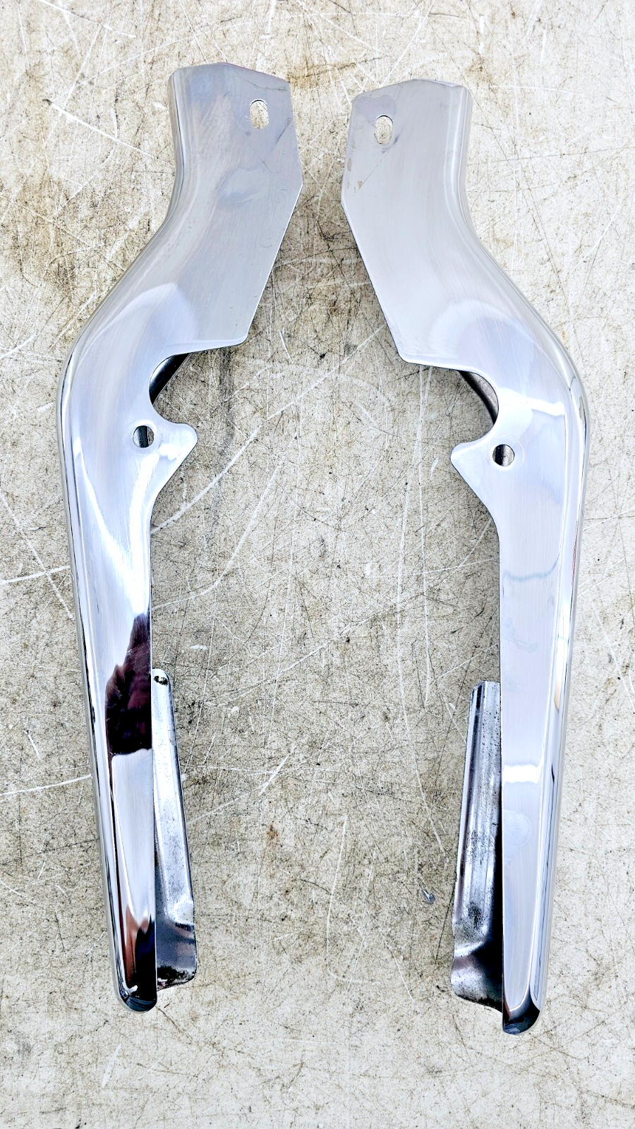 2000 HARLEY ELECTRA GLIDE Left Right Fender Chrome Strut Arm Cover