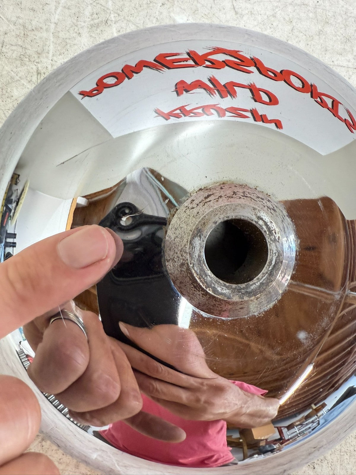 1997 HARLEY DAVIDSON SOFTAIL Front Wheel Hub Cap Center Chrome Cover OEM
