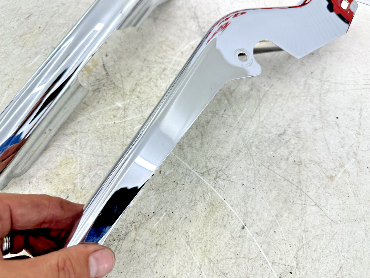 2003 HARLEY ELECTRA GLIDE classic Chrome Rear Fender Frame Strut Arm Bar Cover