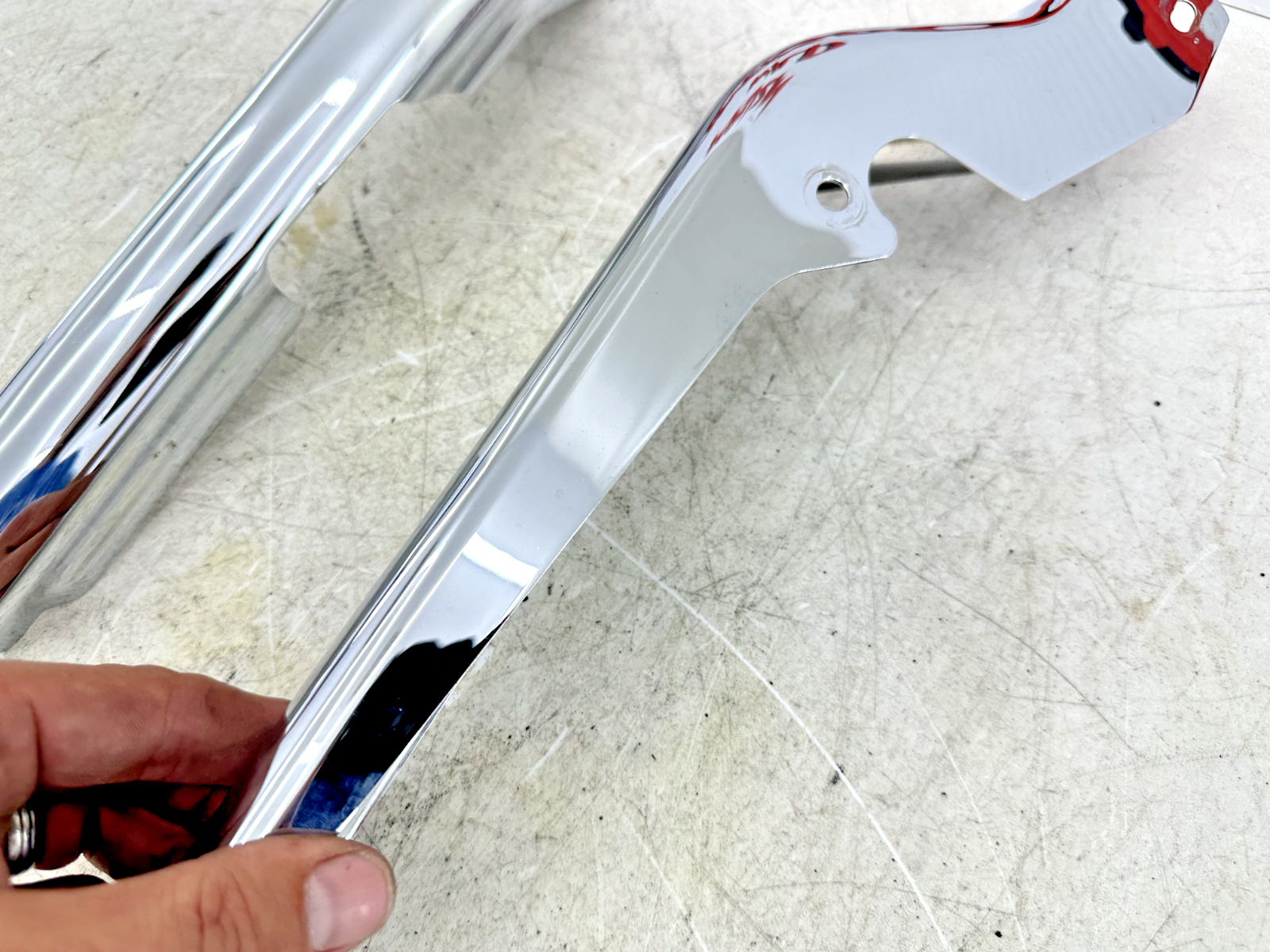 2003 HARLEY ELECTRA GLIDE classic Chrome Rear Fender Frame Strut Arm Bar Cover