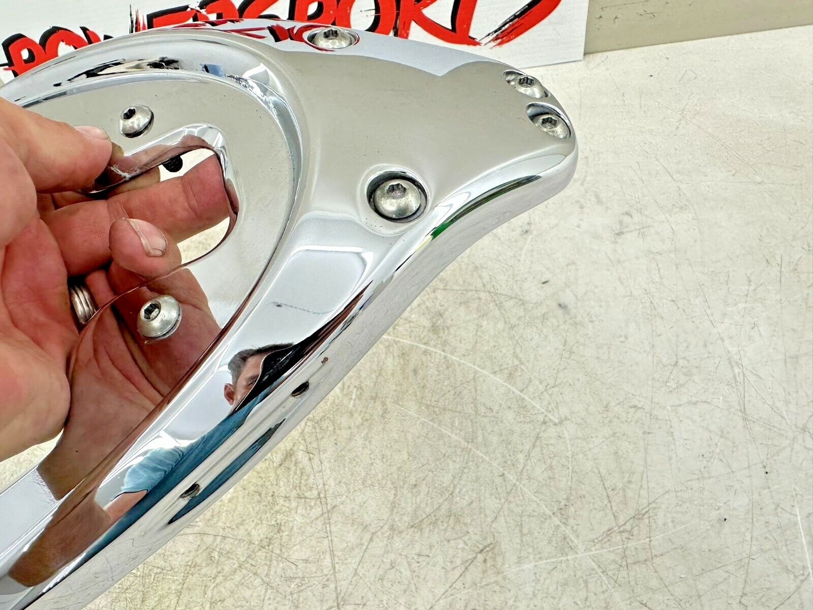 2003 Harley Davidson V Rod VRSCA Chrome Rear Fender Passenger Backrest Mounting