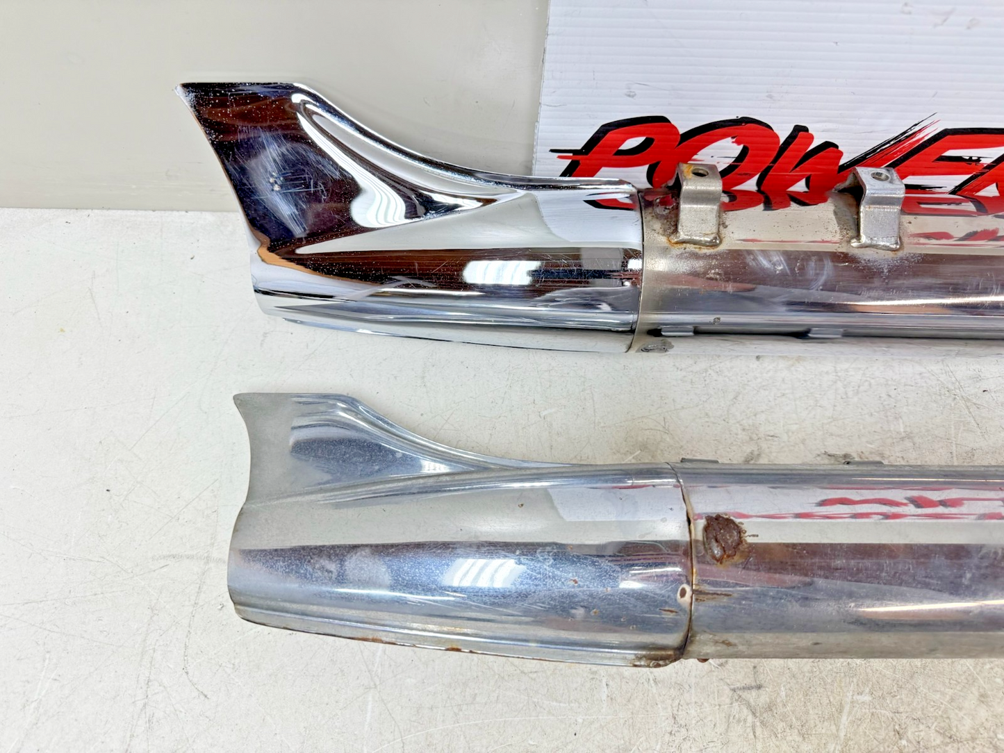 1995 HARLEY FLH ELECTRA GLIDE Fishtail Slip On Muffler Pipes