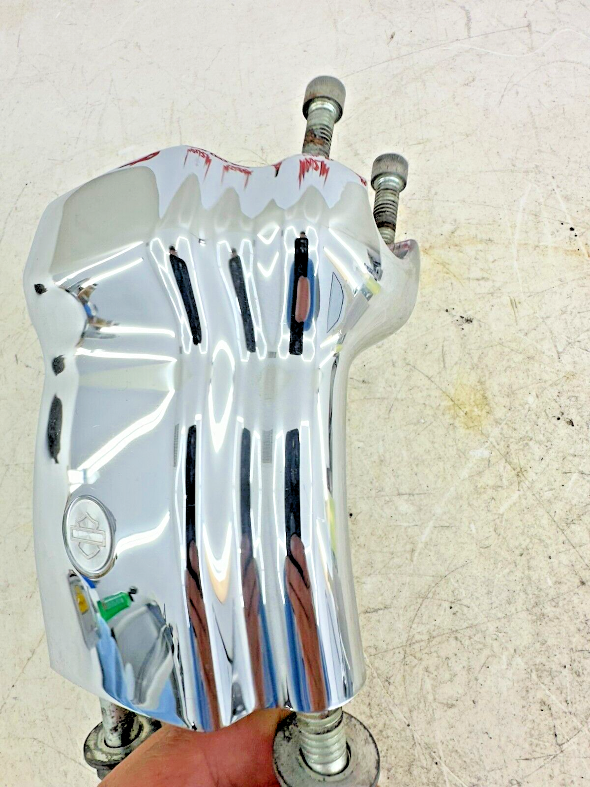 2004 UP HARLEY DAVIDSON SPORTSTER Chrome Handlebar Risor Clamp Perch