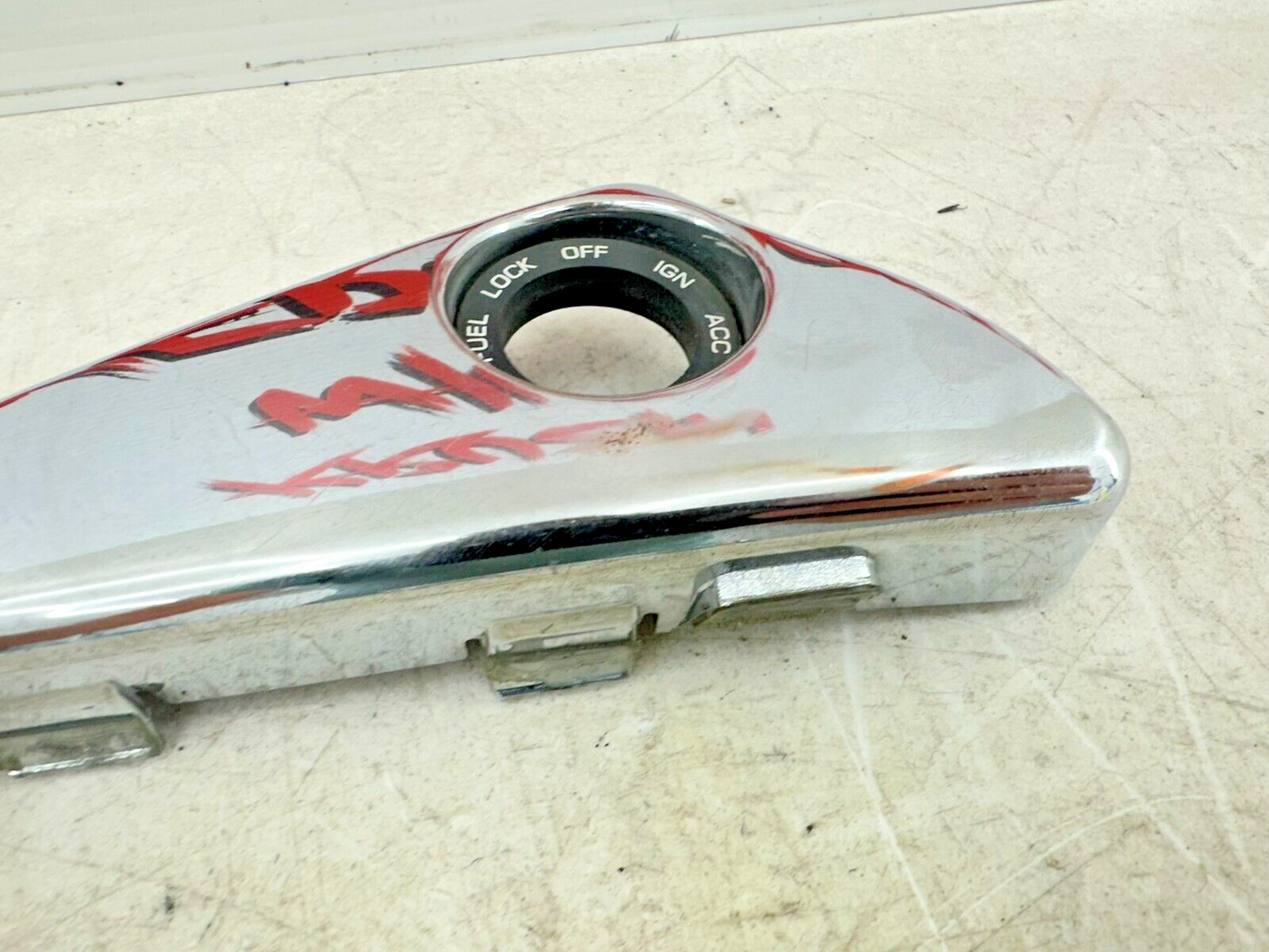 2003 Harley Davidson VRod VRSCA Chrome Ignition Switch Right Side Cover Triangle