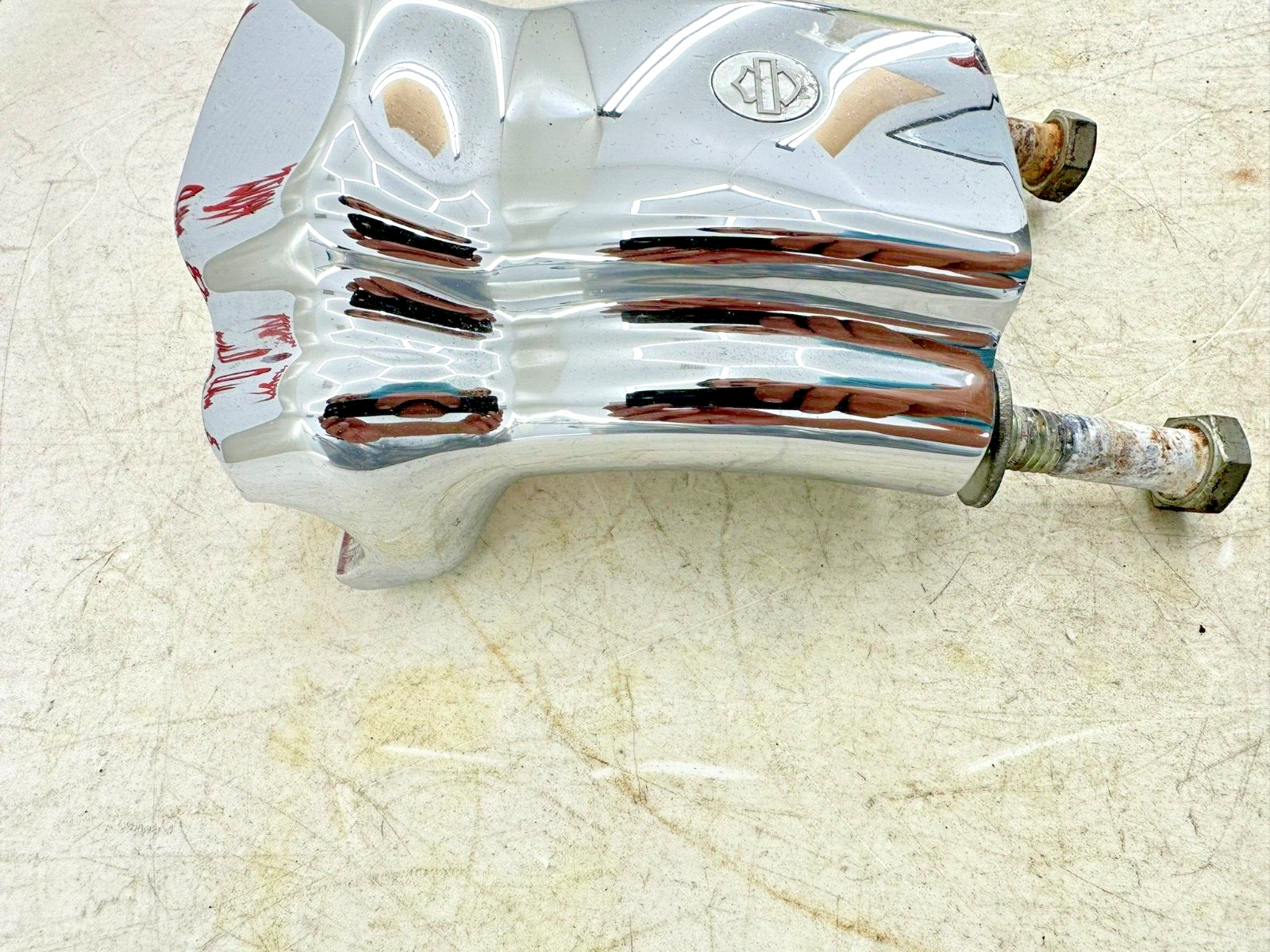 2004 UP HARLEY DAVIDSON SPORTSTER Chrome Handlebar Riser Clamp Risor Perch