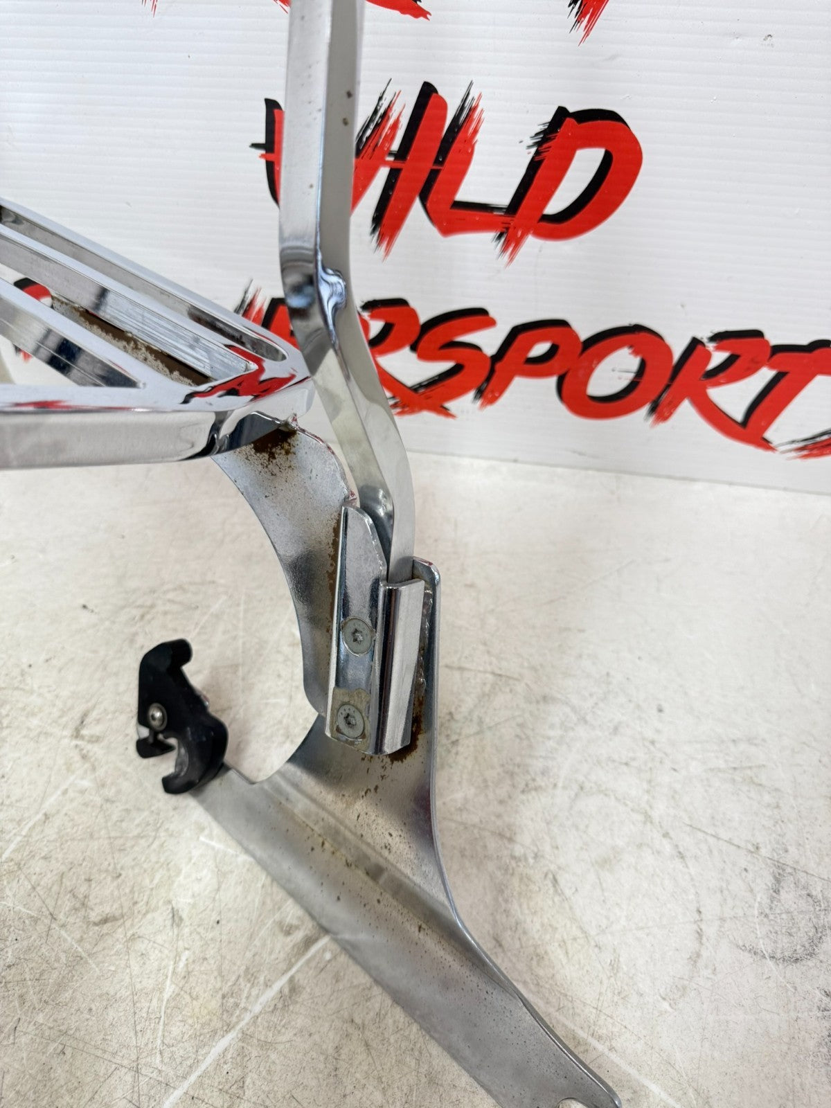 1997 HARLEY DAVIDSON SOFTAIL Chrome Rear Backrest Sissy Bar Luggage Rack