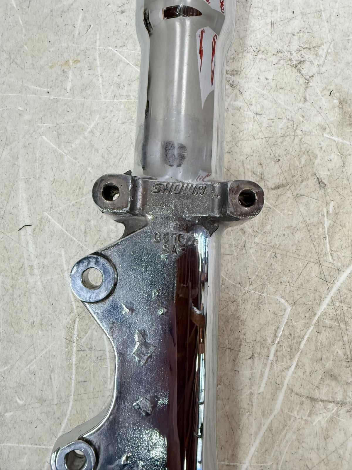 1997 HARLEY DAVIDSON SOFTAIL 41mm Left Chrome Fork Leg Tube Lower Slider