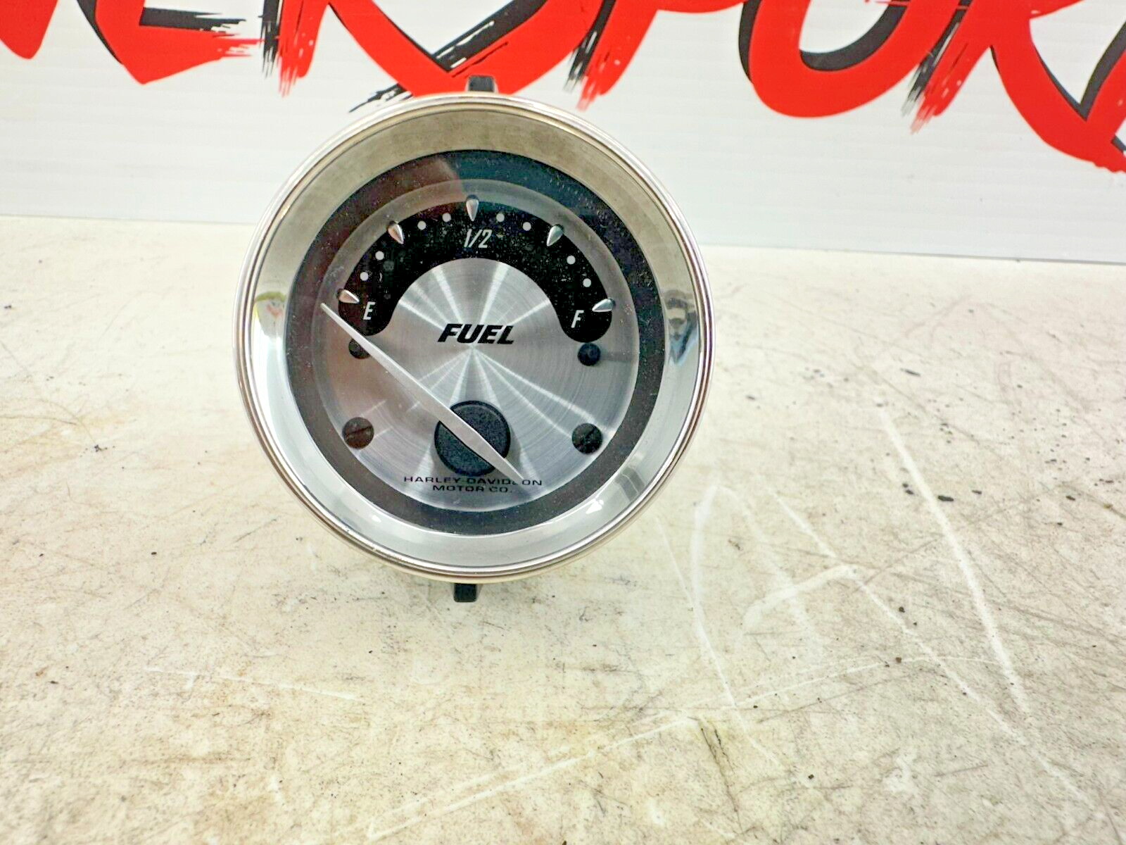 2007 Harley Electra Glide CVO Fuel Gas Gauge Chrome Face