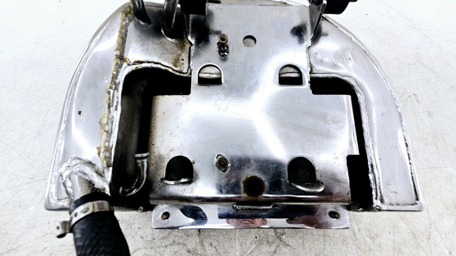 1988 HARLEY SOFTAIL Chrome Oil Tank Sac Sack Bag Battery Tray