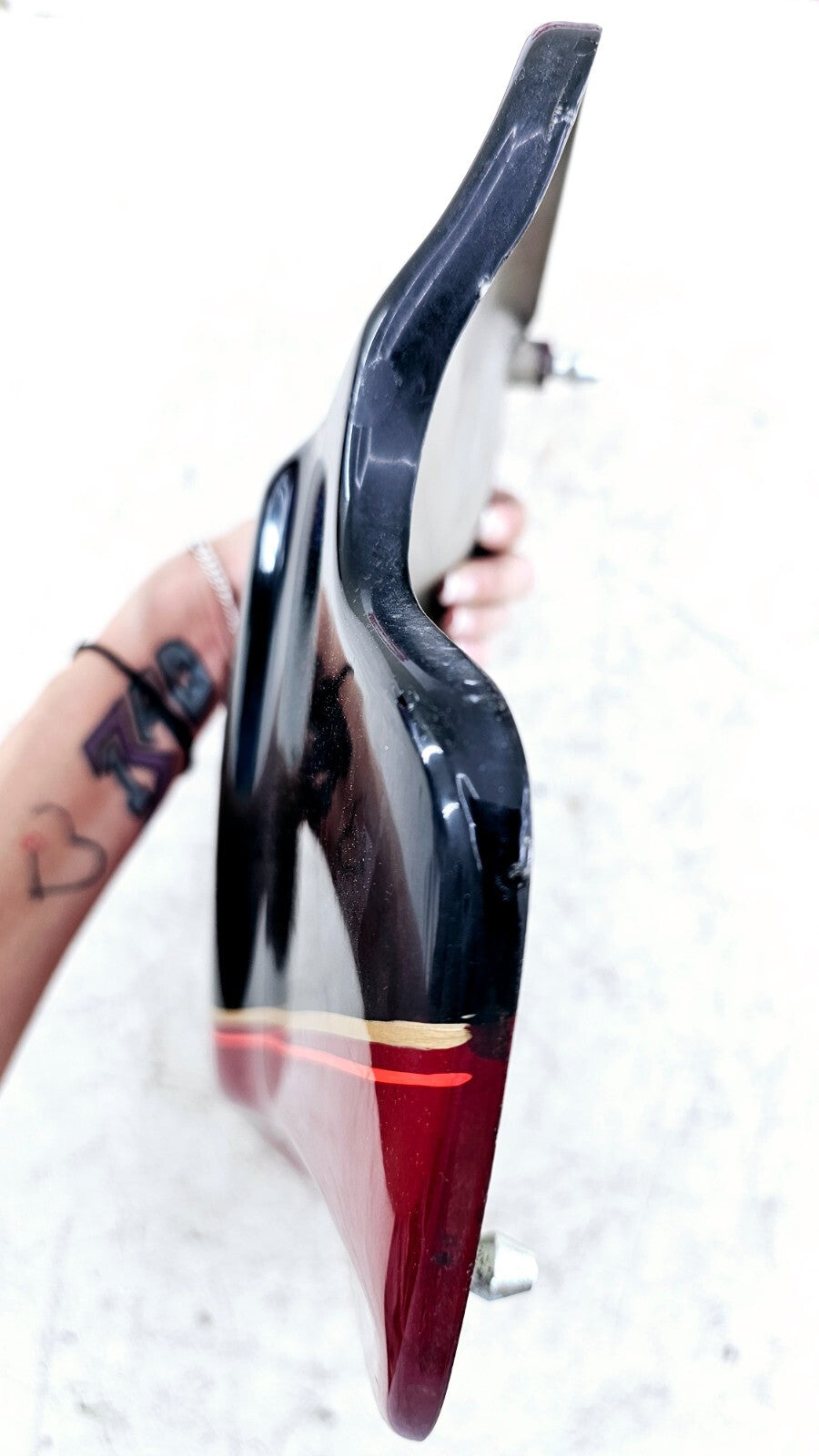 1998 HARLEY FLH ELECTRA GLIDE Left Side Cover Fairing Panel Cowl RED BLACK OEM