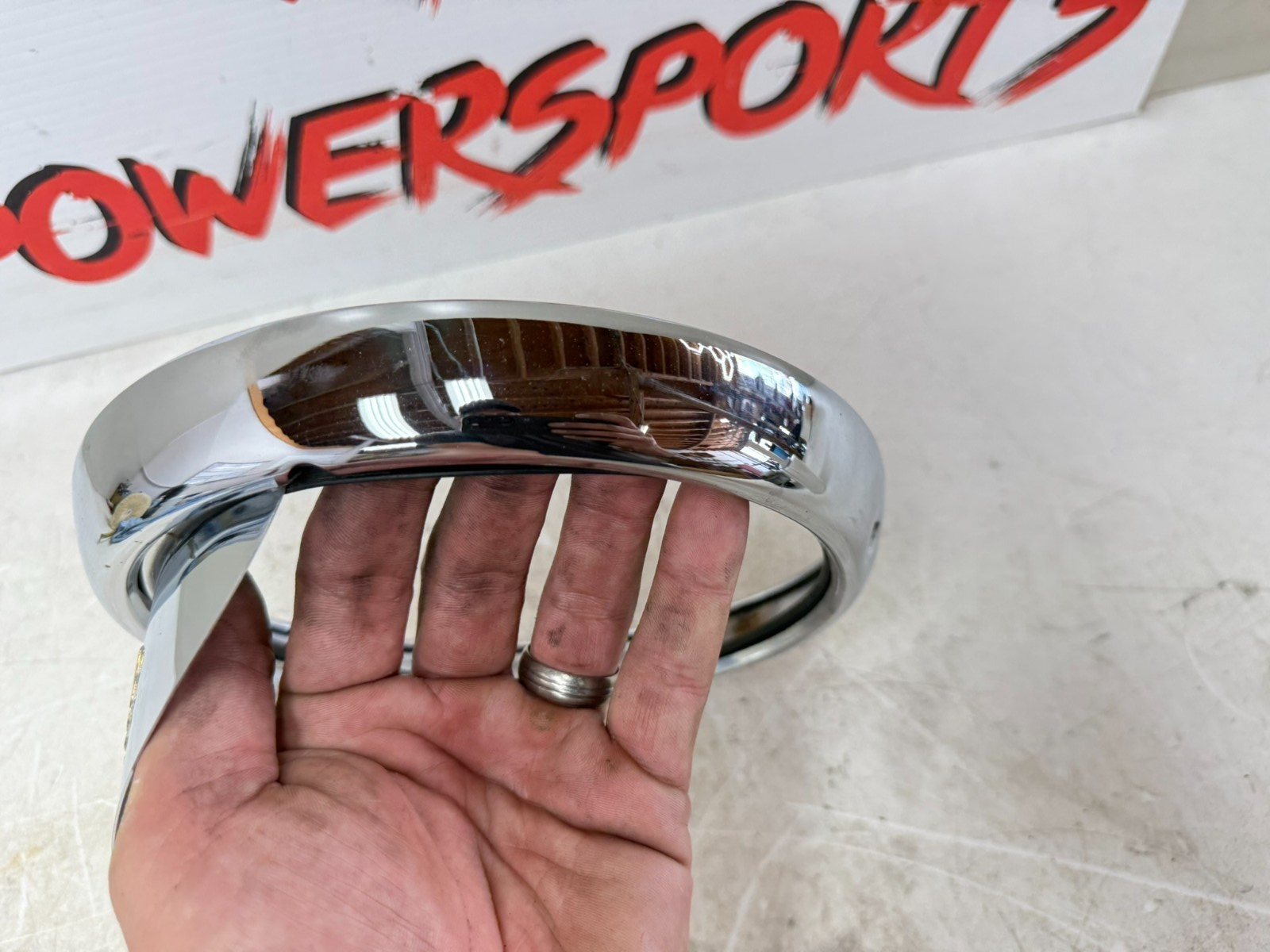2003 HARLEY ELECTRA GLIDE Headlight Chrome Trim Ring & HD Visor