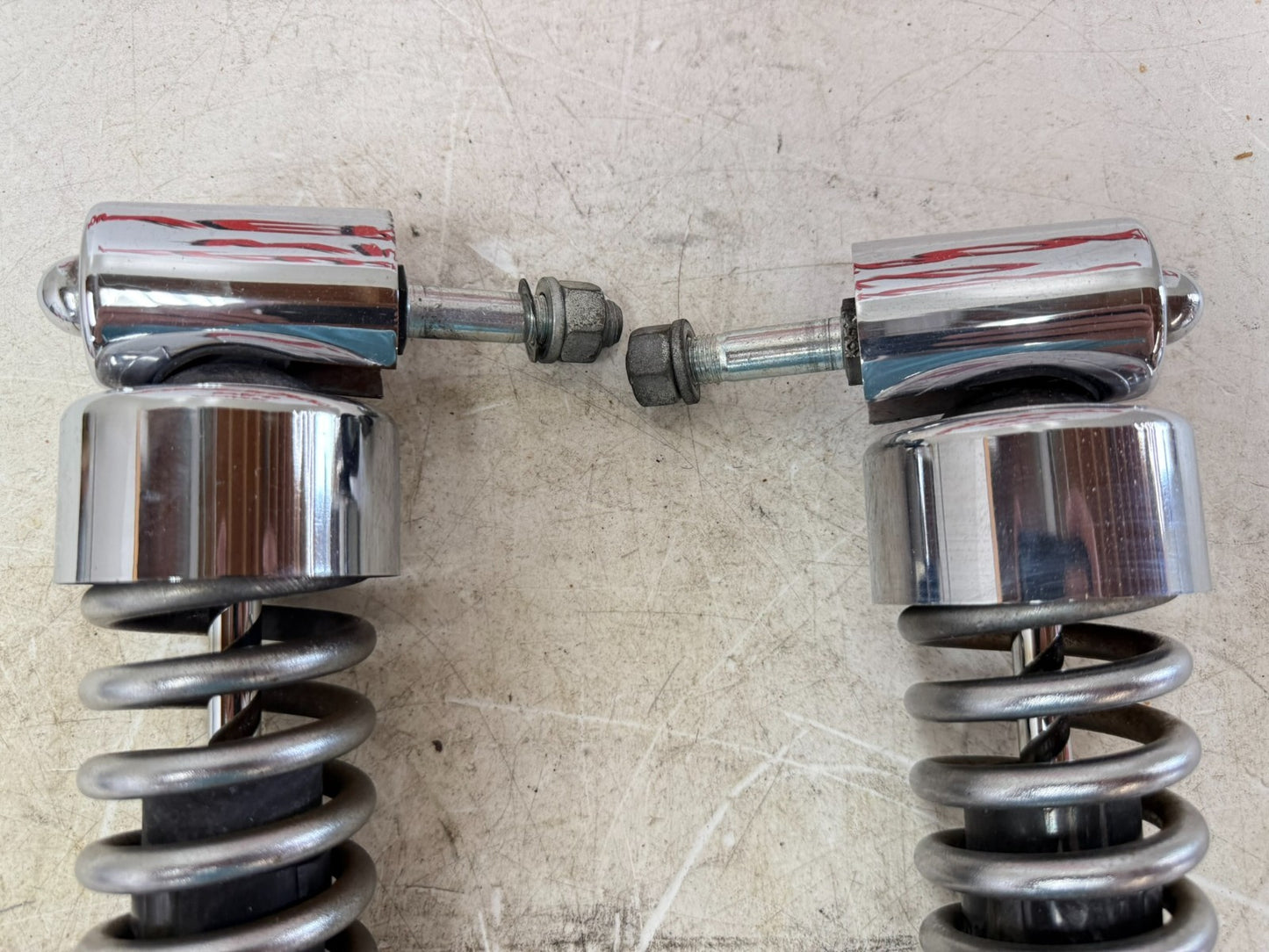 2003 HARLEY DYNA WIDE GLIDE Rear Shocks Suspension Chrome 13"