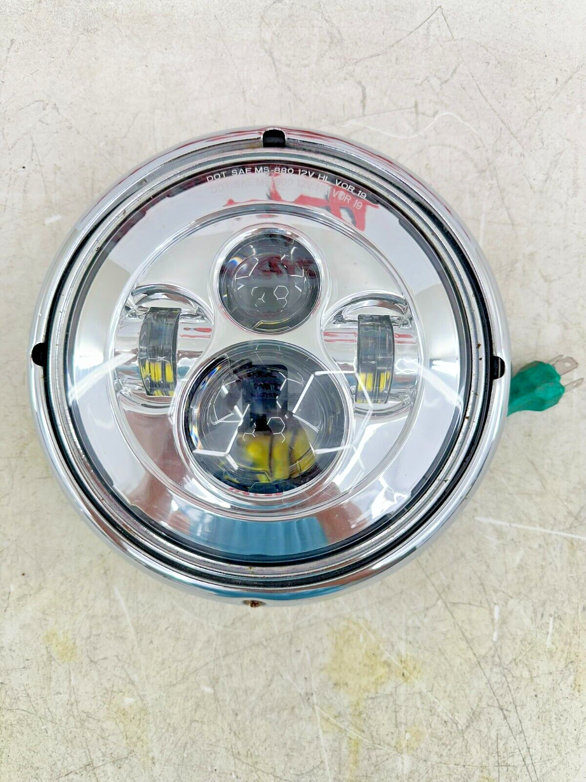 2003 HARLEY ELECTRA GLIDE classic LED Headlight W/ Chrome Trim Ring