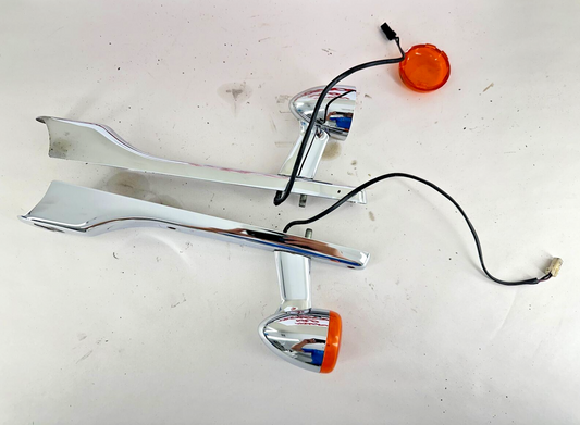 2003 Harley Davidson Sportster Rear Fender Frame Strut Arm Bar Covers+Turnsignal