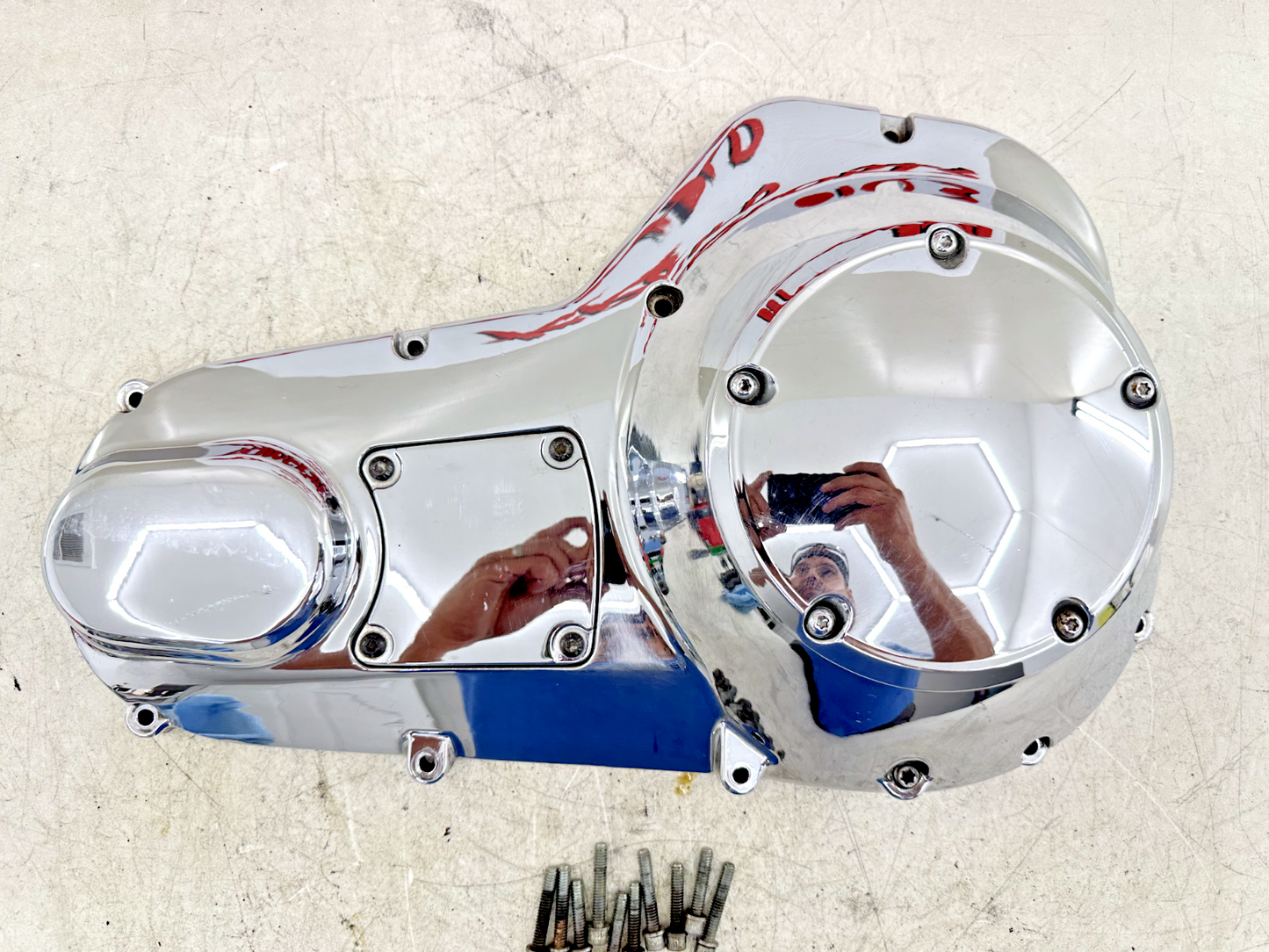 2003 HARLEY ELECTRA GLIDE classic Chrome Outer Primary Clutch Cover Case