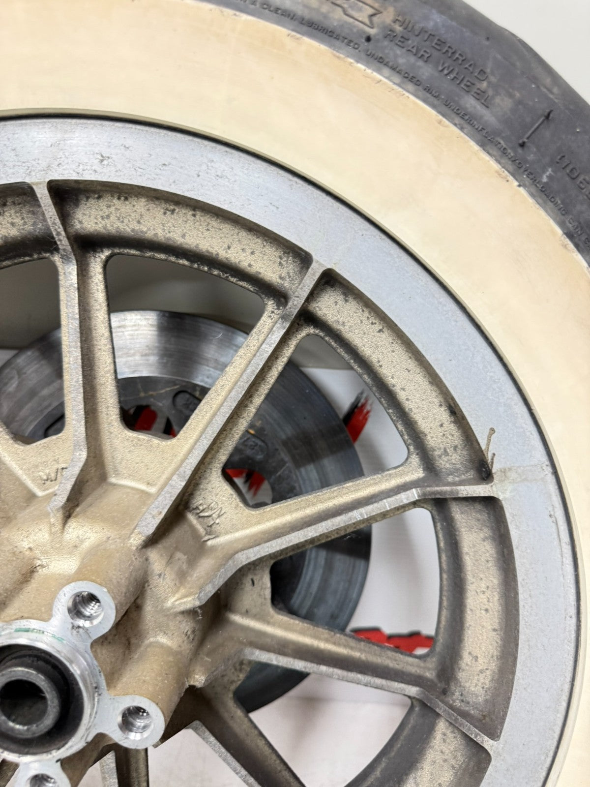 1995 HARLEY FLH ELECTRA GLIDE Gold 30th Anniversary Rear Wheel Rim 9 Spoke Mag 