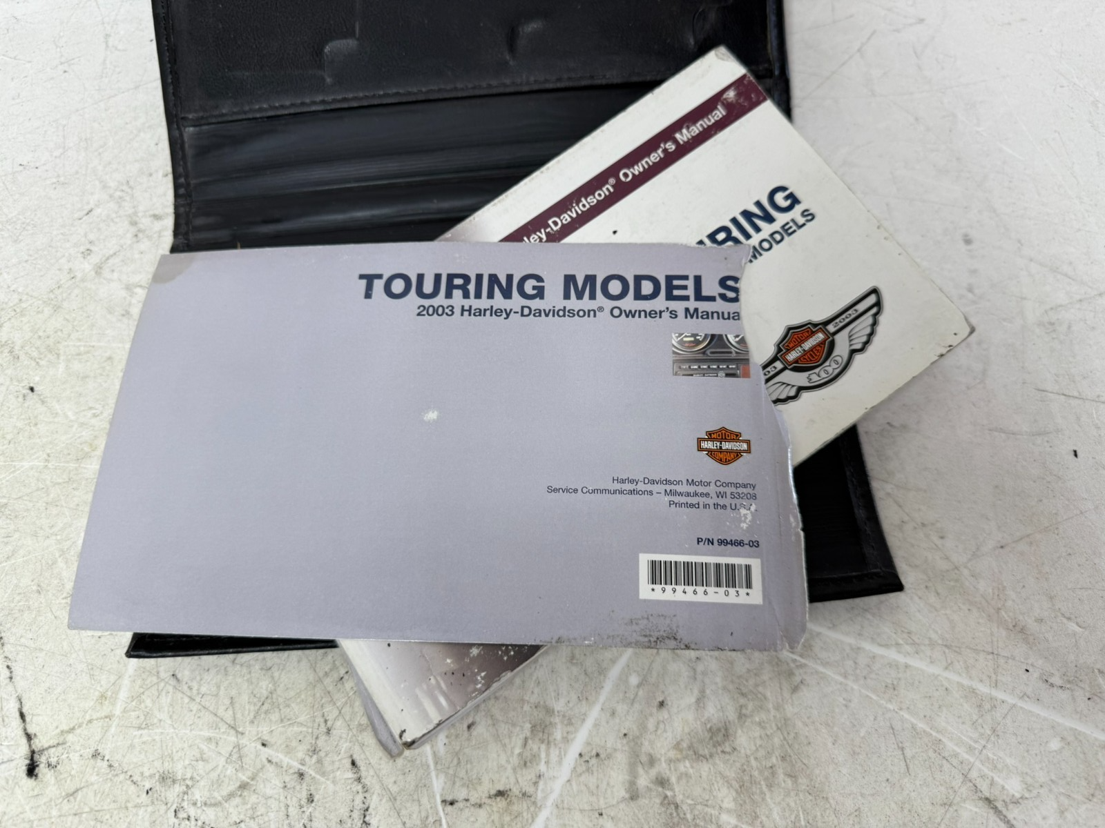 2003 HARLEY ELECTRA GLIDE Owner's Manual Touring Models Booklet w/ Case Cover