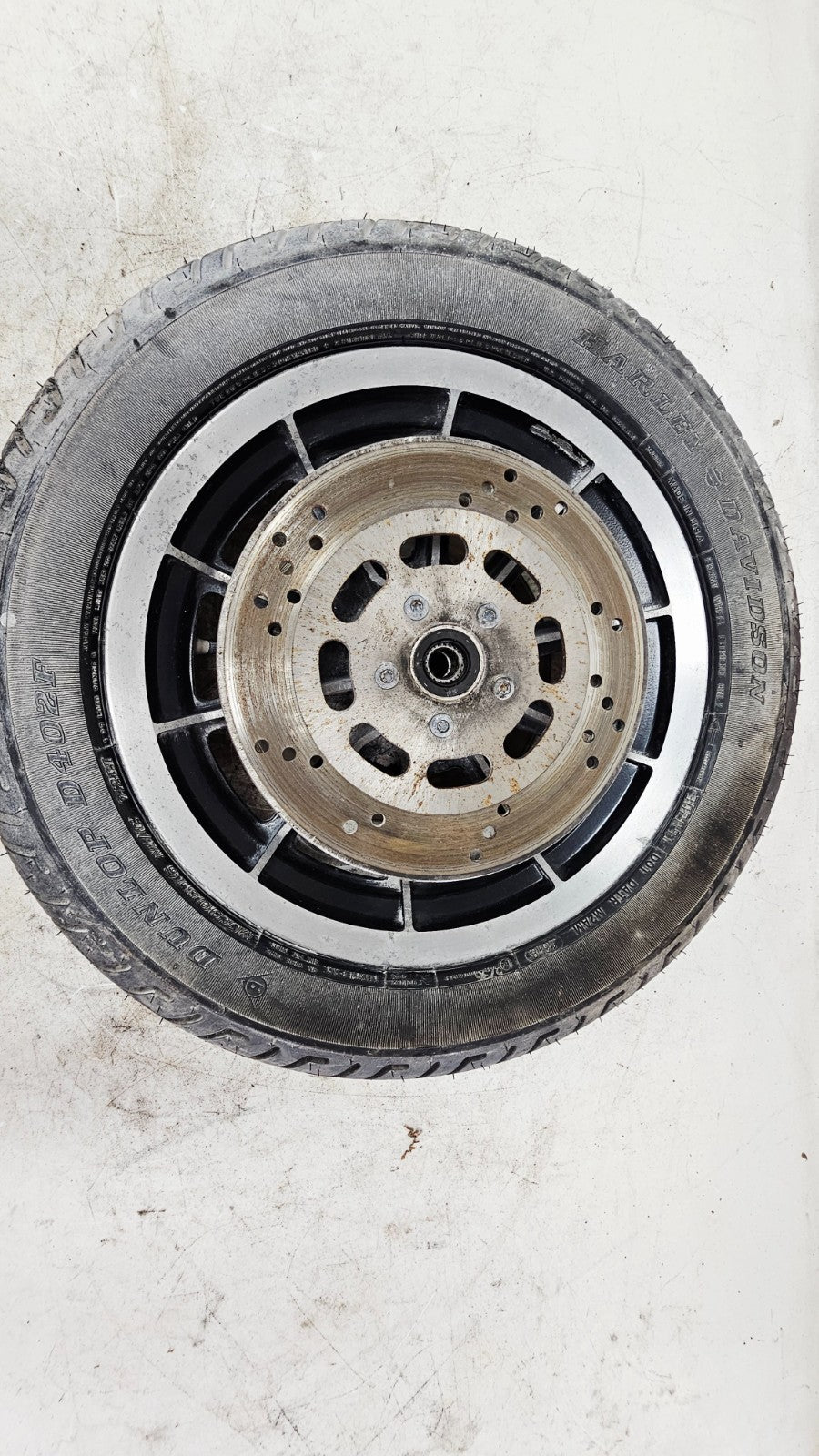 1996 HARLEY FLH ELECTRA GLIDE Front Wheel Rim Tire 10 Spoke Mag Brake Rotor 16X3