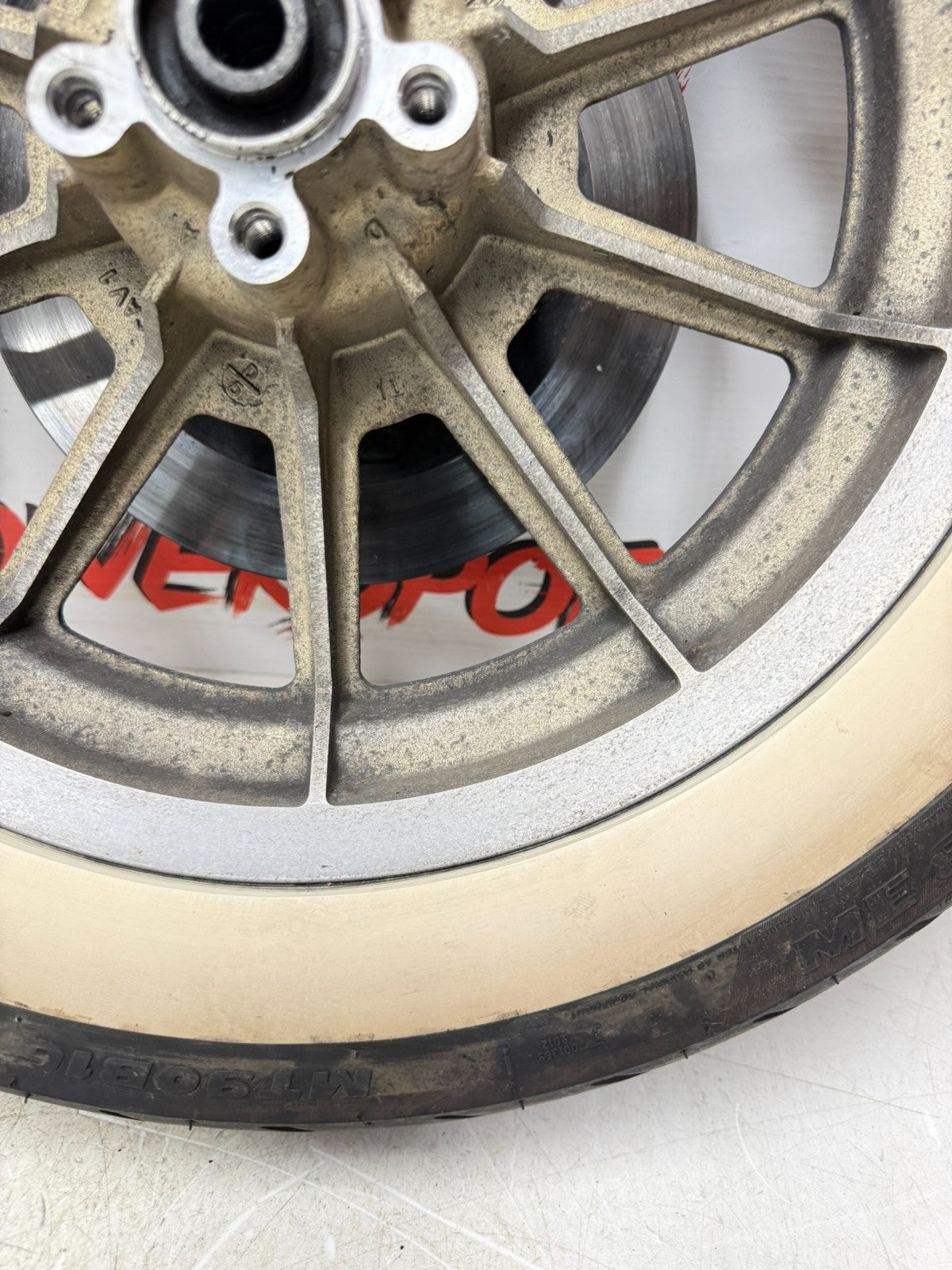 1995 HARLEY FLH ELECTRA GLIDE Gold 30th Anniversary Rear Wheel Rim 9 Spoke Mag 