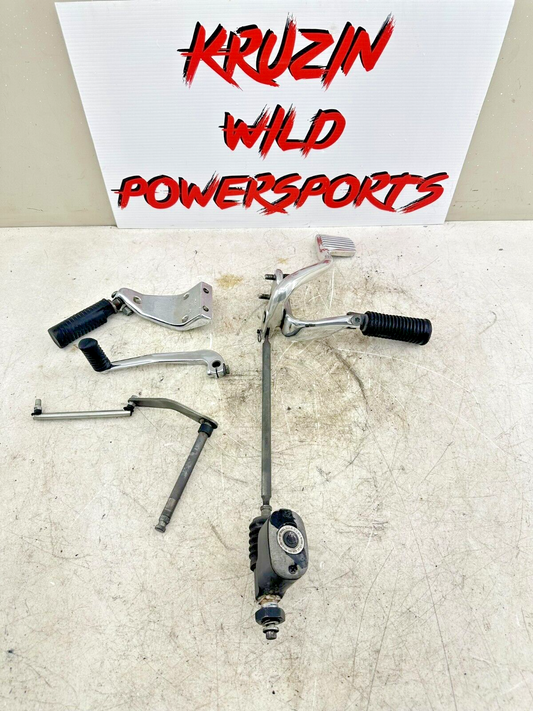 2006 Harley Dyna Low Rider OEM HD Chrome Mid Controls Shift Lever Brake Pedal