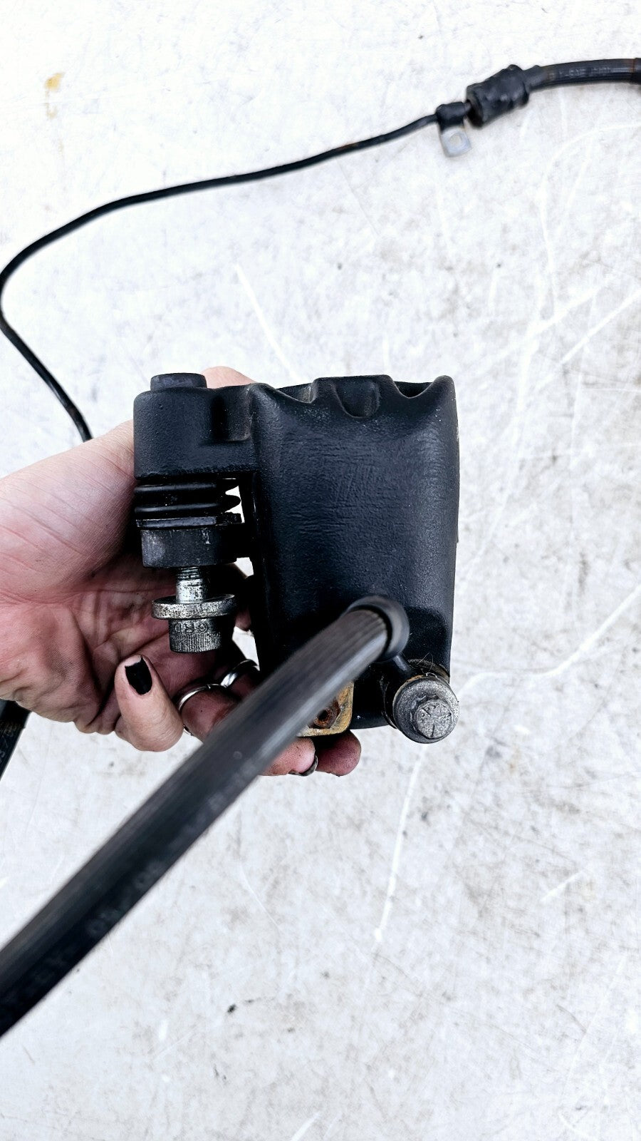 1999 HARLEY SOFTAIL Brake Master Cylinder Braided Hose Caliper