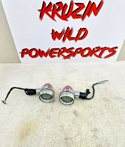 1999 HONDA VALKYRIE INTERSTATE Chrome Right Left + Front Turn Signal W/ LED Bulb