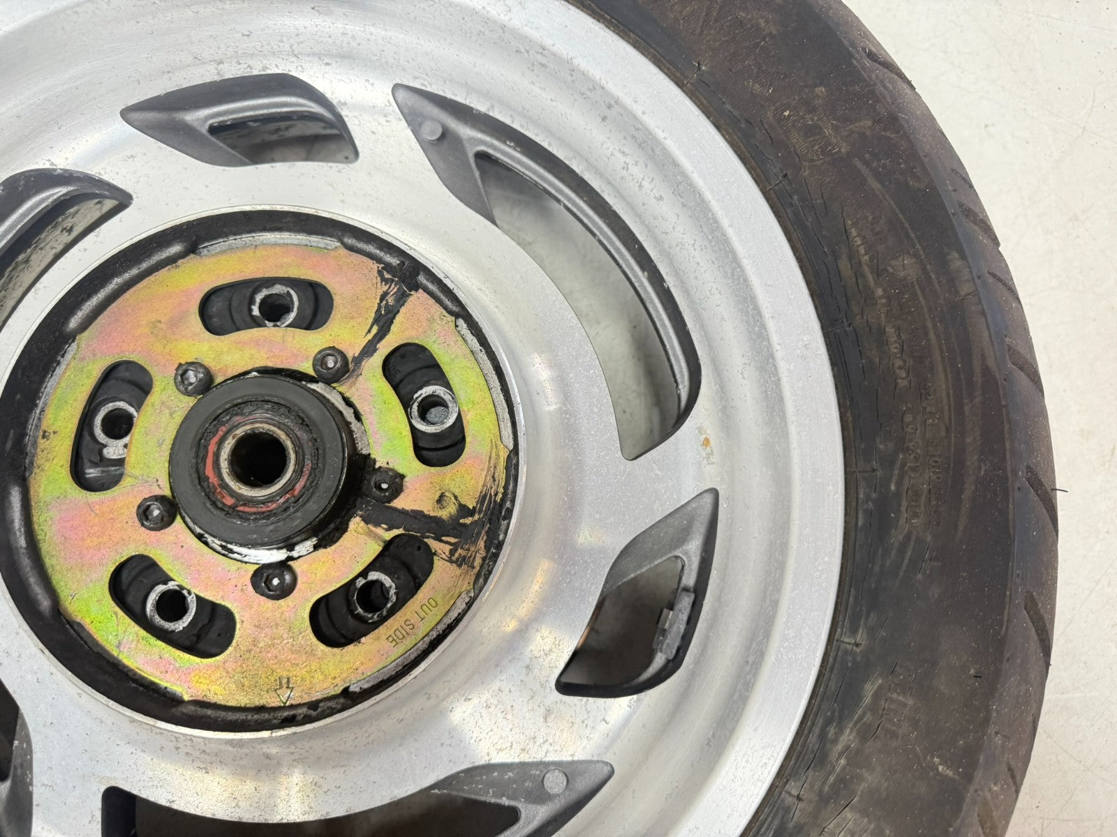 2001 HONDA VALKYRIE INTERSTATE OEM Rear Wheel Rim Tire 6 Spoke Mag