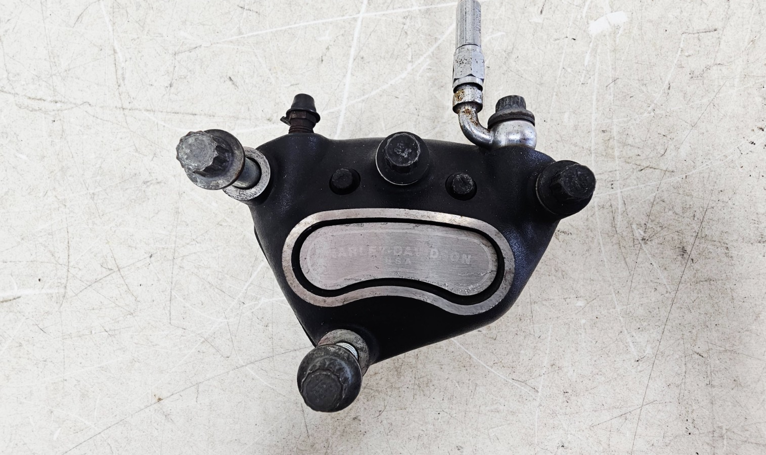 2000 HARLEY SOFTAIL DEUCE Brake Caliper Braided Hose 9/16 Chrome Master Cylinder