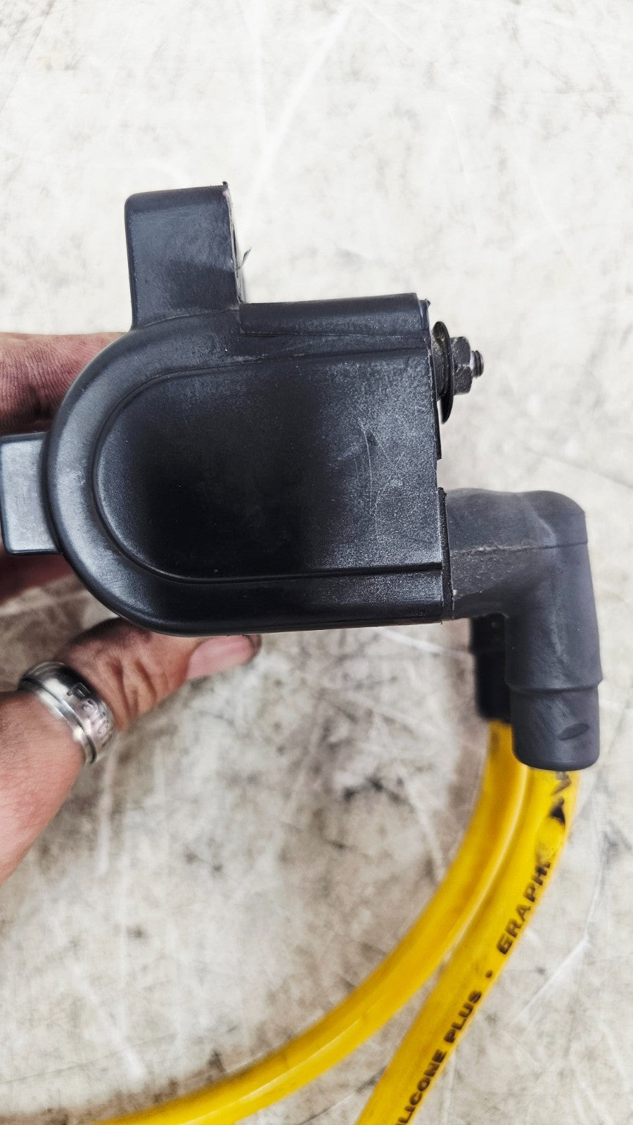 1990 Harley FXR FXRT FXRD FXRS FXLR Ignition Coil V-Fire Yellow Spark Plug Wires