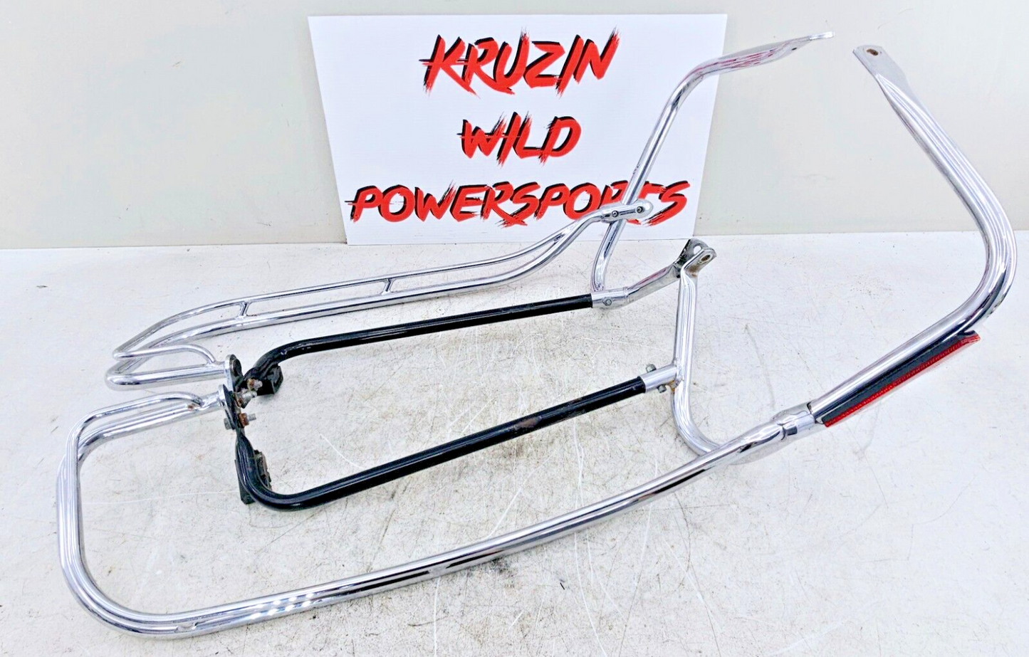 1998 HARLEY FLH ROADKING Chrome Saddlebag Surround Bumper Guard Bars