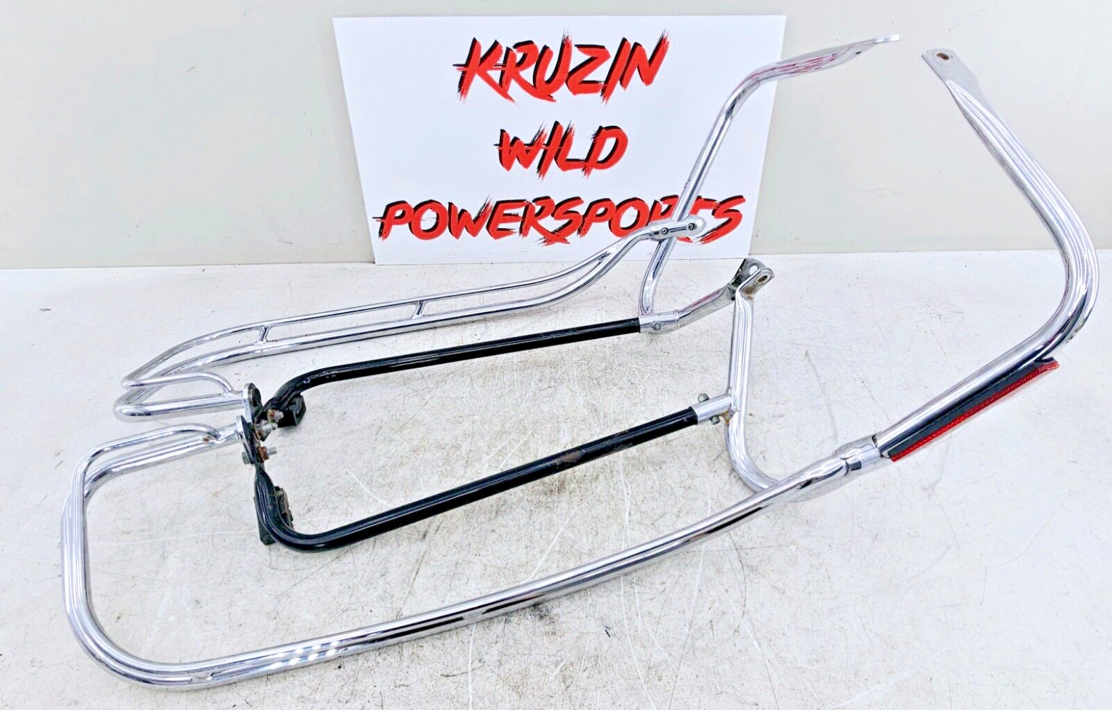 1998 HARLEY FLH ROADKING Chrome Saddlebag Surround Bumper Guard Bars