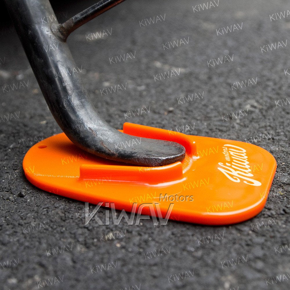 Motorcycle Kickstand Pad Plate Support Accessory - Black - Soft Ground, Grass, Hot Pavement, Outdoor Parking, Anti Sinking